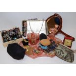 BOX OF DRESSING TABLE ITEMS, DRESS JEWEL