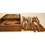 A COLLECTION OF C19TH BOOK BINDING TOOLS