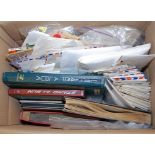 BOX OF VARIOUS IN SIX ALBUMS AND LOOSE,