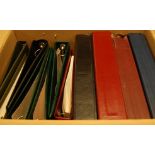 BOX OF EMPTY BINDERS INCLUDING LINDNER,