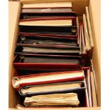 LARGE BOX WITH VARIOUS IN TWENTY ALBUMS,