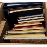 BOX WITH COLLECTIONS IN TWELVE ALBUMS OR