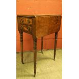 A GEORGE III MAHOGANY TWO DRAWER SMALL D