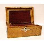 A WALNUT WRITING BOX WITH FITTED SLOPE I