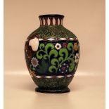 AMPHORA ART POTTERY VASE WITH MOSAIC EAG