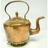 A UNUSUAL LARGE COPPER KETTLE WITH 'KEEP