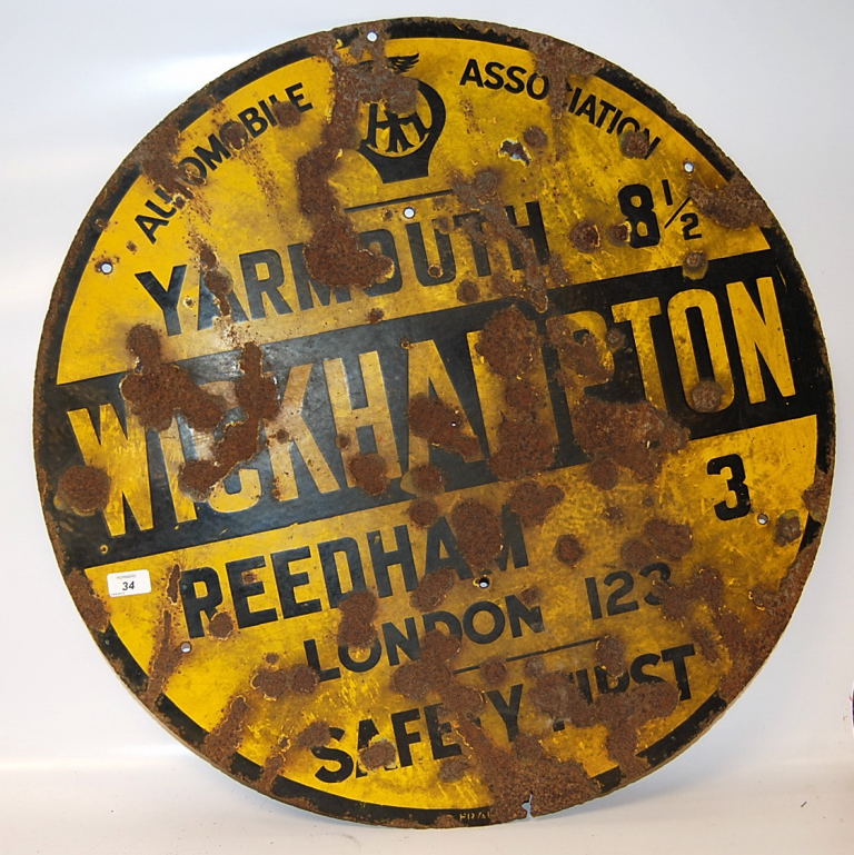 FOUR VINTAGE METAL SIGNS TO INCLUDE, AA - Image 2 of 2