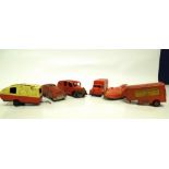 6 VINTAGE TINPLATE VEHICLES TO INCLUDE M