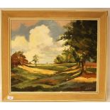 OIL ON CANVAS "RURAL LANDSCAPE" BEARING