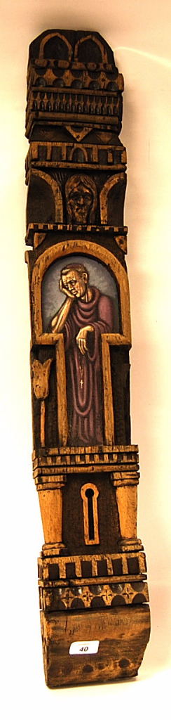 A CONTEMPORARY RELIGIOUS WOOD CARVING BY