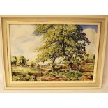 OIL ON CANVAS WALNUT TREES WITH MARROWS