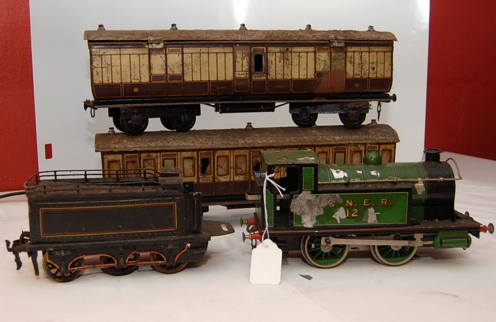 GERMAN TIN PLATE ELECTRIC MODEL LOCO 1.5 - Image 3 of 6