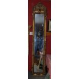 C19TH FRENCH PIER GLASS MIRROR WITH CRES