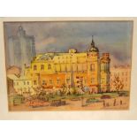 3 FRAMED RUSSIAN WATERCOLOURS EACH BEARI