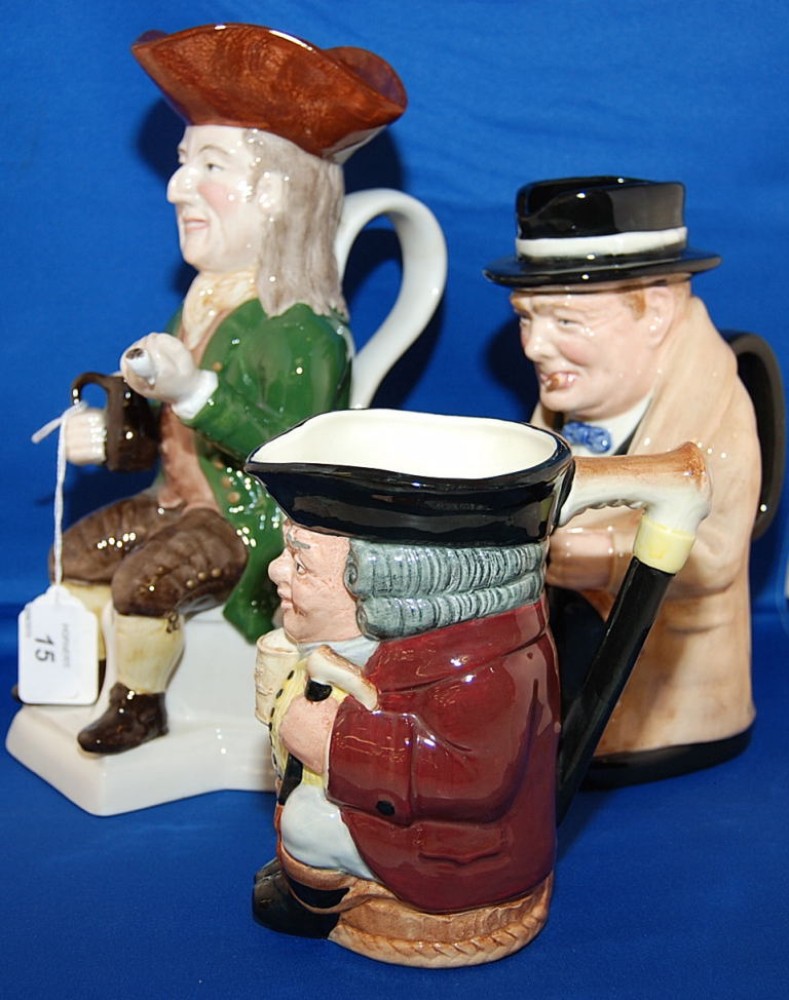 2 DOULTON CHARACTER JUGS, WINSTON CHURCH - Image 4 of 6