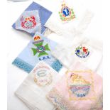 12 EMBROIDERED HANDKERCHIEFS,  MOST DECO
