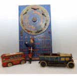 3 CLOCKWORK TIN PLATE TOYS TO INCLUDE MA