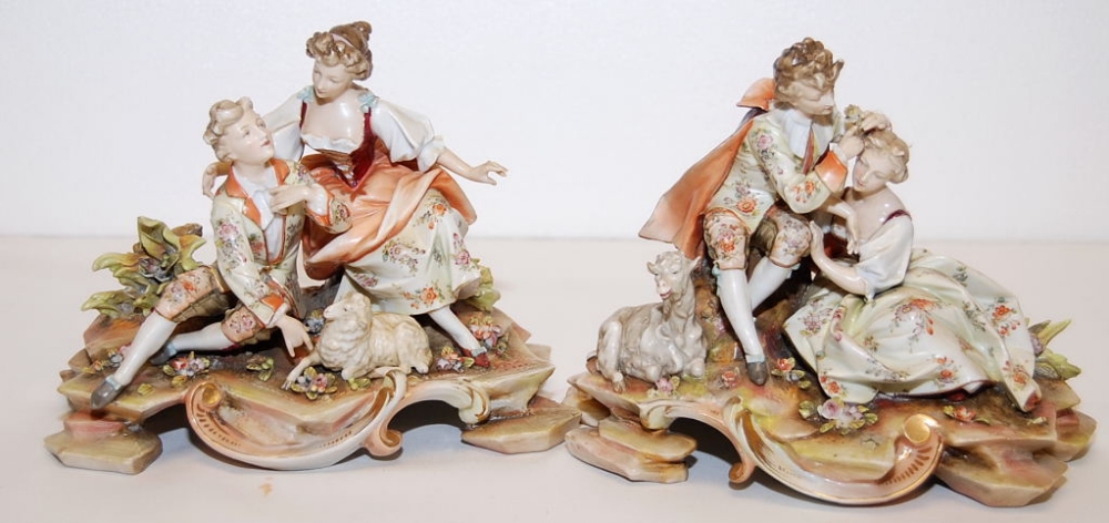 A PAIR OF 19TH CENTURY CONTINENTAL PORCE - Image 5 of 10