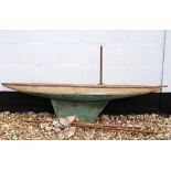 LARGE VICTORIAN PAINTED PINE POND YACHT