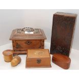 6 ASSORTED WOODEN BOXES TO INCLUDE VEGET