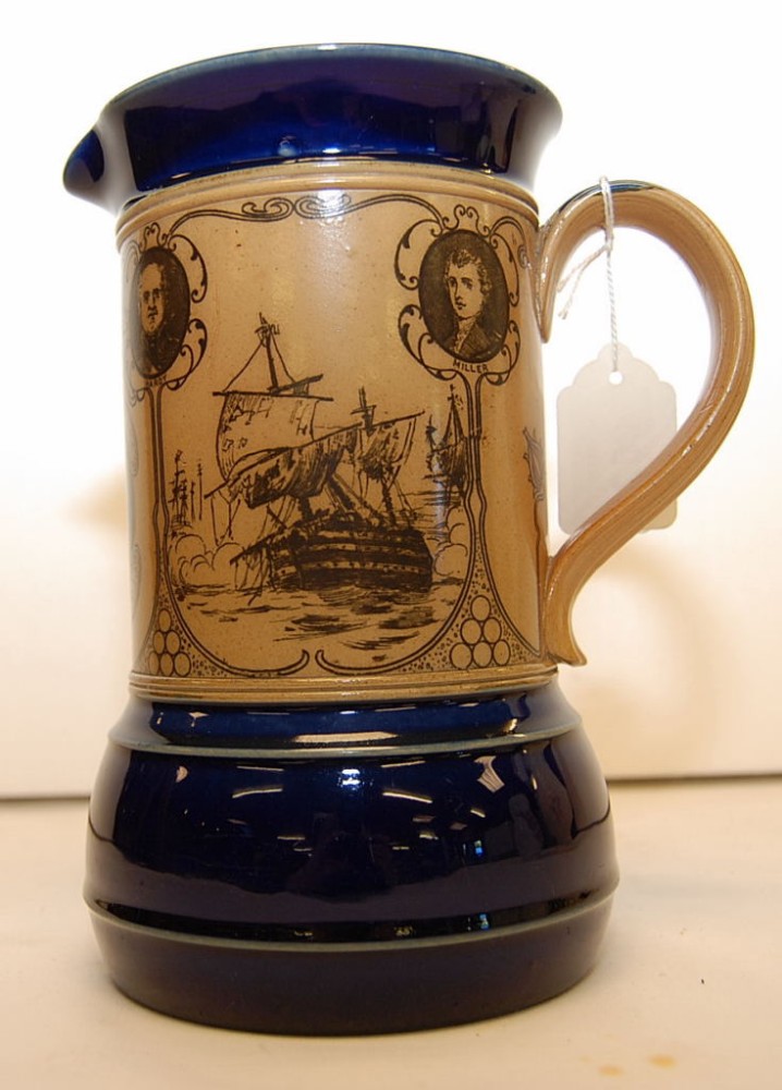 ROYAL DOULTON LAMBETH STONEWARE JUG IN G - Image 2 of 8