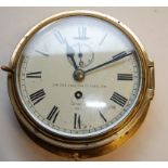 1943 BRASS SHIP'S CLOCK BY SMITHS ENGLIS