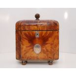 C19TH TORTOISE SHELL TWIN TEA CADDY 13.5