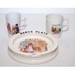 CARLTONWARE "OLD MOTHER HUBBARD" BABY PL