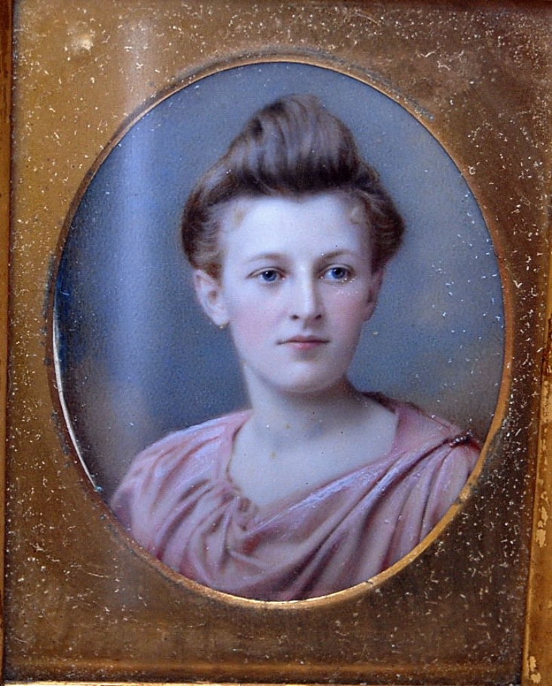 C19TH MINIATURE PORTRAIT OF YOUNG WOMAN - Image 4 of 6