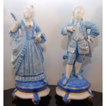 PAIR OF 19TH CENTURY VOLKSTADT BLUE AND