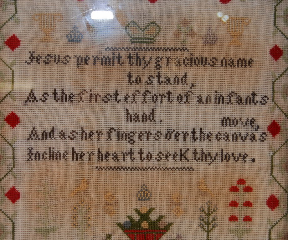 A C19TH STITCH WORK SAMPLER FRAMED AND G - Image 5 of 6