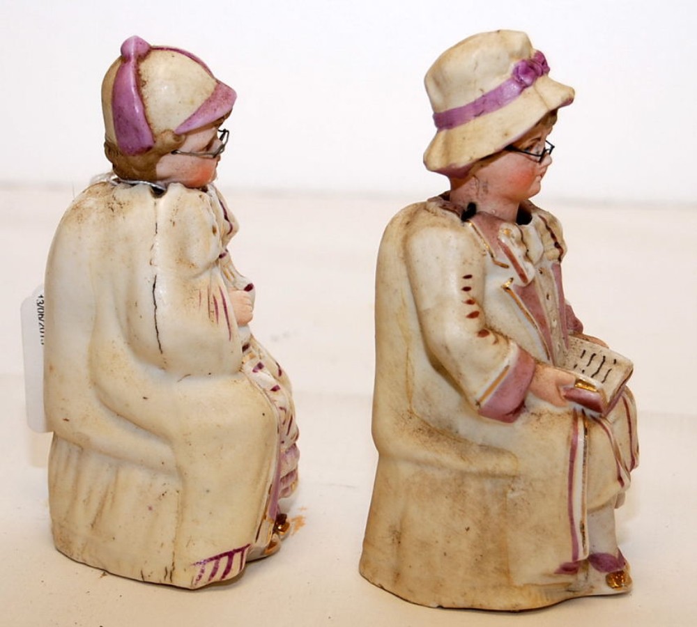 A PAIR OF VICTORIAN POTTERY NODDING GRAN - Image 8 of 8