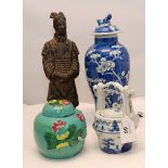 FOUR PIECES CHINESE COLLECTABLES , TEA P