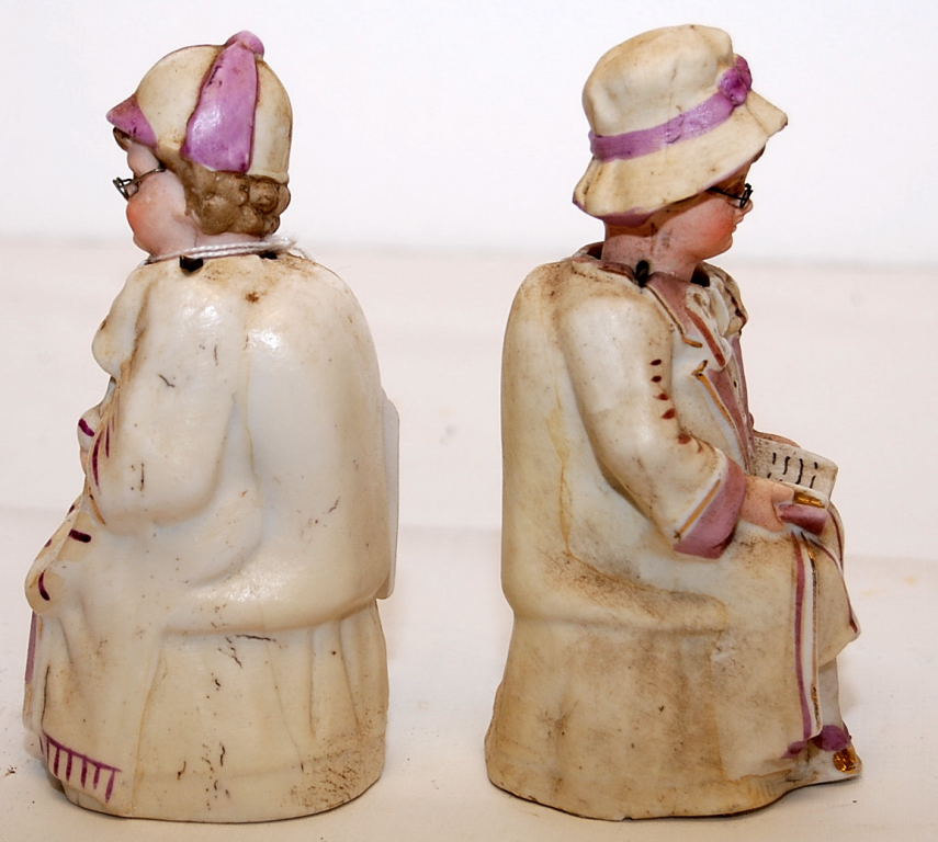 A PAIR OF VICTORIAN POTTERY NODDING GRAN - Image 5 of 8