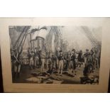 LARGE FRAMED PRINT 'NELSONS LAST SIGNAL