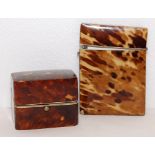 TORTOISE SHELL CARD CASE AND TRAVELLING