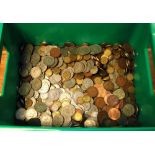 GB COINS: PLASTIC CRATE WITH A HEAVY ACC