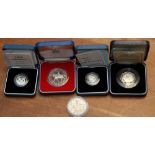 GB COINS: SILVER PROOFS IN CASES(4) COMP