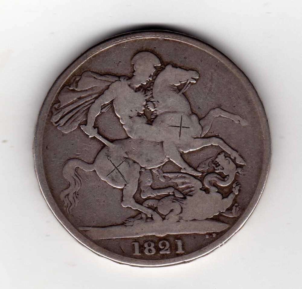 GB COINS: GEORGE IV CROWN 1821, SHILLING - Image 2 of 3
