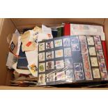 BOX OF VARIOUS IN FIVE ALBUMS OR STOCKBO