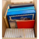 BOX OF VARIOUS IN SIX ALBUMS AND LOOSE,