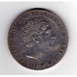 GB COINS: GEORGE III CROWN, 1818 LVIII (