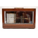 A BAROGRAPH IN MAHOGANY CASE, WIDTH 31CM