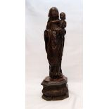 C17/18TH CARVED WOODEN WALNUT FIGURE OF