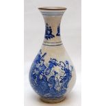 BLUE AND WHITE CHINESE BALUSTER VASE (23