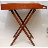 19TH CENTURY MAHOGANY BUTLER'S TRAY AND