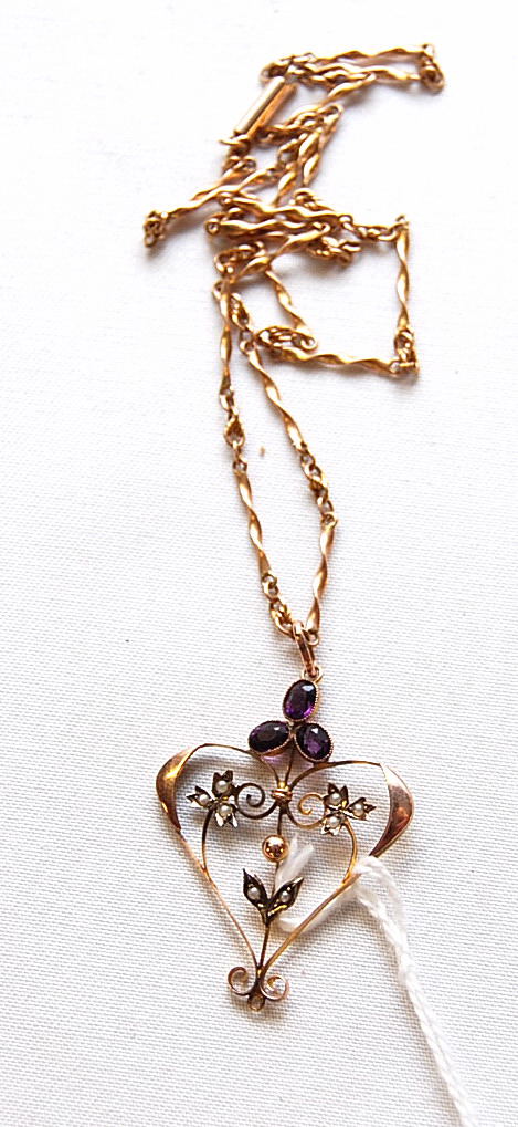 ROSE GOLD CHAIN WITH PENDANT - Image 2 of 2