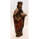 C17/18th CARVED WALNUT WOODEN FIGURE OF