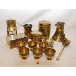 13 ITEMS OF BRASS WARE TO INCLUDE EASTER