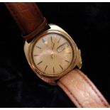 A BULOVA 9CT. GOLD GENTS WATCH